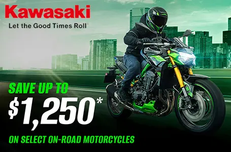 You are currently viewing SAVE UP TO $1,250* ON SELECT ON-ROAD MOTORCYCLES