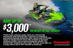 Read more about the article SAVE UP TO $2,500* AND FINANCING AS LOW AS 2.95% FOR 36 MONTHS** ON SELECT JET SKI MODELS
