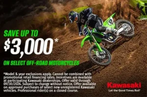 Read more about the article SAVE UP TO $3,000 ON SELECT OFF-ROAD MOTORCYCLES