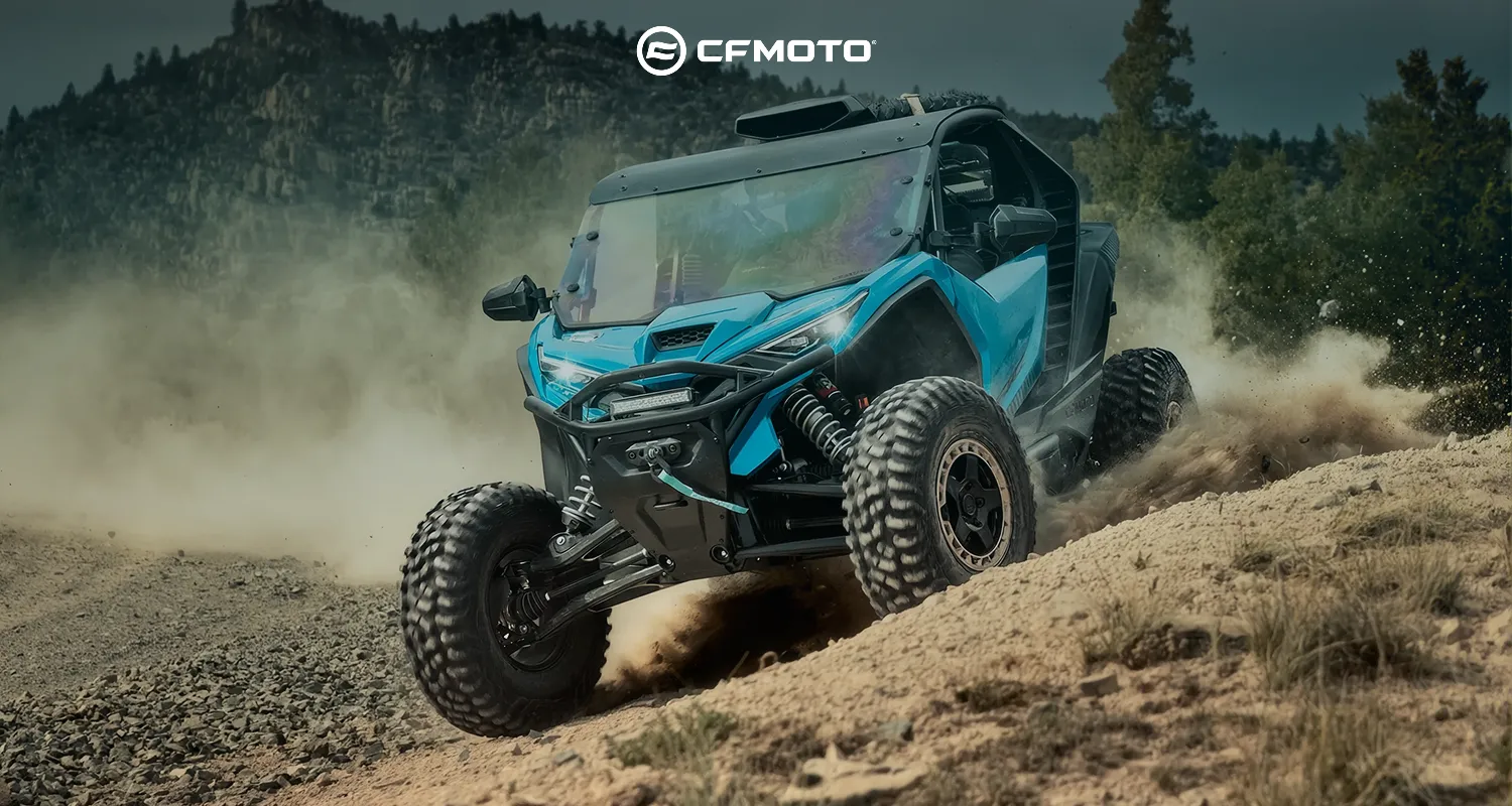 All terrain blue car